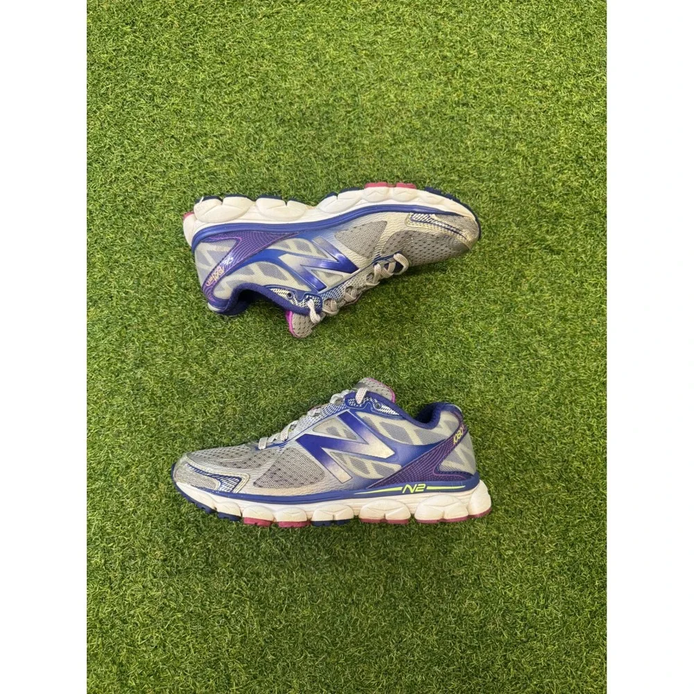 New Balance 1080v5 Womens Running Shoes Silver Blue Purple W1080SP5 Size 7 2A